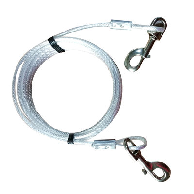 Heavy Duty 30 Foot Tie Out Cable for Large Dogs with 100 Pounds Capacity and Weather-resistant Design