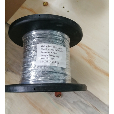Harga yang bagus 8X7+1X19 1.5mm 1.8mm Kawat Baja Galvanis Ketahanan Tinggi Untuk Regulator Jendela Otomatis on line