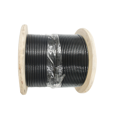 İyi bir fiyat. 7x19 4mm-6mm Spor Salonu Kablo Çelik Halat Siyah TPU kaplı Fitness Ekipmanları İçin çevrimiçi