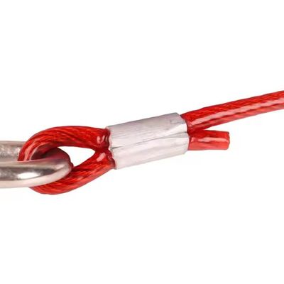 품질 Heavy Duty Tie Out Cable Leash with Metal Durable Spring Double-ended Steel Glue Coating Wire Traction Rope for Dogs Outdoor 공장