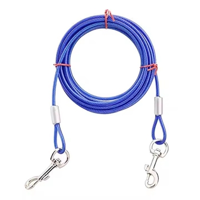Kalite Metal kalıcı kaplama anti ısırık çelik tel ipli köpeğe bağlayın köpeğe bağlayın Fabrika