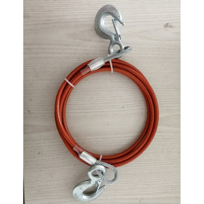 Good price 8mm Coated To 10mm 3.5m Steel Tow Cable 60# Steel Grade online