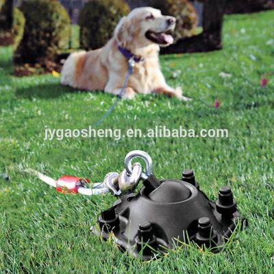Bon prix Système de chariot pour chien revêtu en PVC de 100 pieds pour gros chiens - câble et pieu de liaison extérieur en ligne