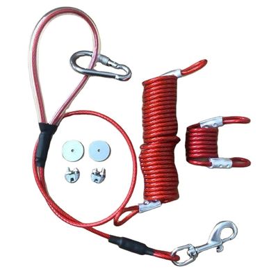 Buon prezzo Cable di legame per cani ripiegabile in acciaio ad alto tenore di carbonio per esterni con resistenza alla rottura e lunghezza personalizzabile da 4,41 KN in linea