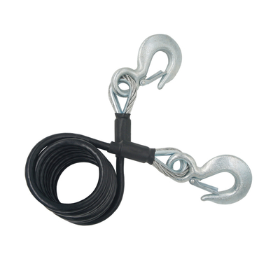 Buon prezzo Cavo di traino di emergenza per auto per impieghi gravosi - Fune metallica in acciaio rivestita in PVC con ganci in linea