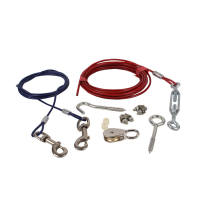 Harga yang bagus Dog Zip Line Heavy Duty Dog Run Kabel untuk Anjing Besar 250lbs on line