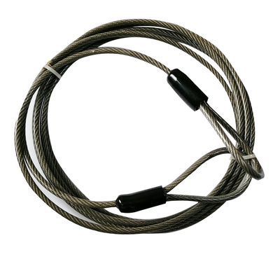 Bom preço Cabo de segurança com cabo de aço galvanizado revestido em PVC com extremidades em laço on-line