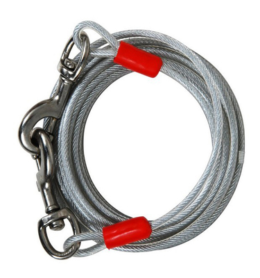 Harga yang bagus Heavy Duty Pet Training 7x7 PVC Lapisan Anjing Mengikat Kabel Dan Stake on line