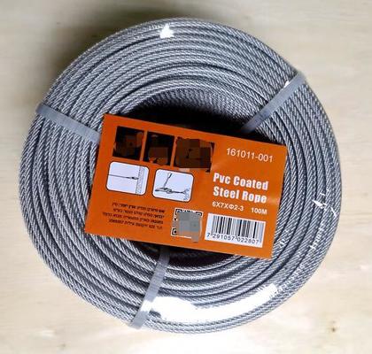 Buon prezzo Corda di filo di acciaio galvanizzato rivestito in vinile trasparente di 3,0 mm di diametro 100 m di lunghezza per la protezione e la legatura della sicurezza in linea