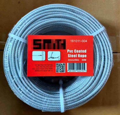 Bom preço Fios de aço galvanizados revestidos com vinil transparente, com diâmetro de 2,0 mm e resistência à tração de 1770 MPa para proteção de segurança e ligação on-line