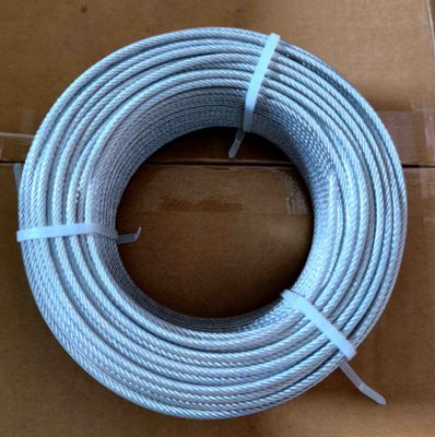 Guter Preis 4 mm galvanisiertes Stahldrahtseil mit 6000Kn Bruchkraft und PVC-Beschichtung für Fensterreglerkabel Online