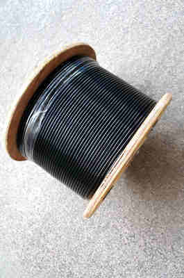 7x19 Structure Black TPU/Nylon Coated Gym Cable with 2400 lbs Breaking Strength and 1000m Length for Fitness Equipment