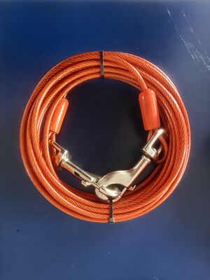 Quality Heavy Duty Dog Tie Out Cable with 100 Pounds Capacity, 20 Foot Length, and Weather-Resistant Steel Construction for Large Dogs factory