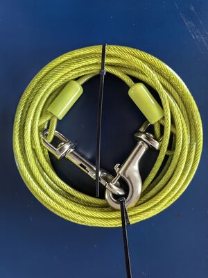 Bom preço Cabo de Amarrar para Cães Resistente com Capacidade para 45 kg e 6 metros de Comprimento para Cães Grandes - Resistente às Intempéries e à Ferrugem on-line