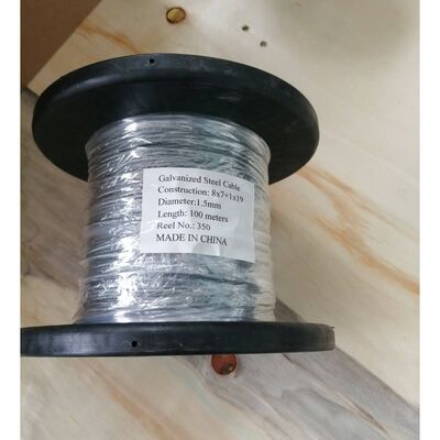 अच्छी कीमत विंडो लिफ्टर के लिए 8x7+1x19 स्ट्रक्चर स्टील केबल 1.5 मिमी-1.8 मिमी वायर गेज के साथ 45 # 60 # 70 # कार्बन स्टील से बना है ऑनलाइन