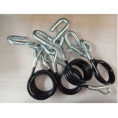 Bom preço Cable de segurança de reboque revestido de PVC com S-hook resistente à corrosão on-line