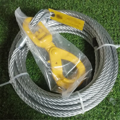 Quality 6x26 3/8  50ft/150ft tow truck wire rope winch line factory