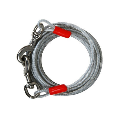 Quality 30ft Reflective Tie Out Cable And Stake For Large Dogs Up To 120 Pounds factory